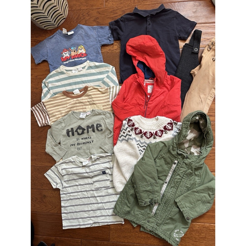 ZARA Boys Size 2T 3T 4T Clothing Lot Bundle 10 Pcs Jacket Parka Sweater